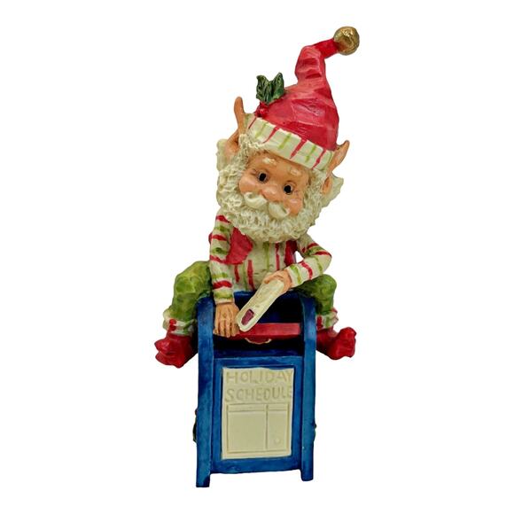 Enesco The North Pole Village Ollie Mailbox Sandra Zimnicki 878065 Vintage 1988 - Picture 2 of 5